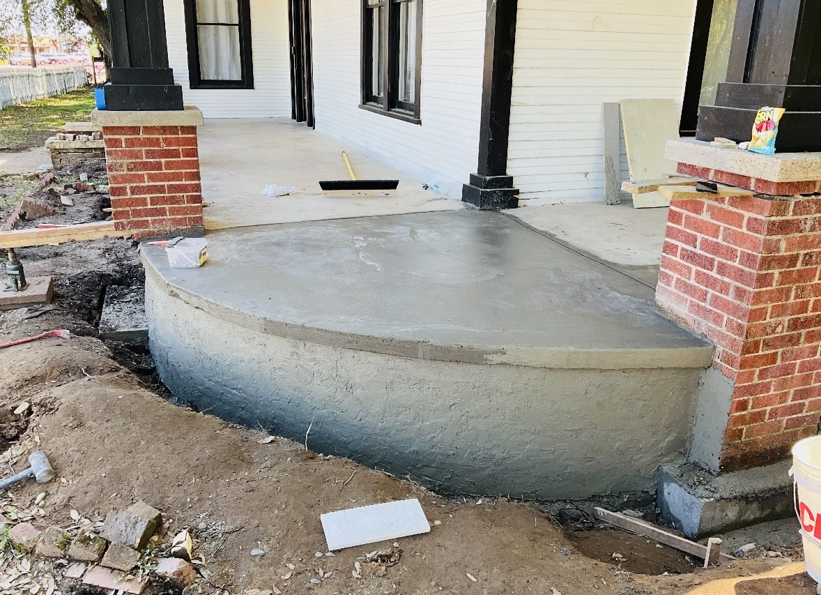 Sinking porch — after